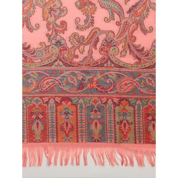 Women's Pashmina Wool Blend Indian Handicraft Woven Shawls, Scarf, Wraps💫 - Picture 6 of 6